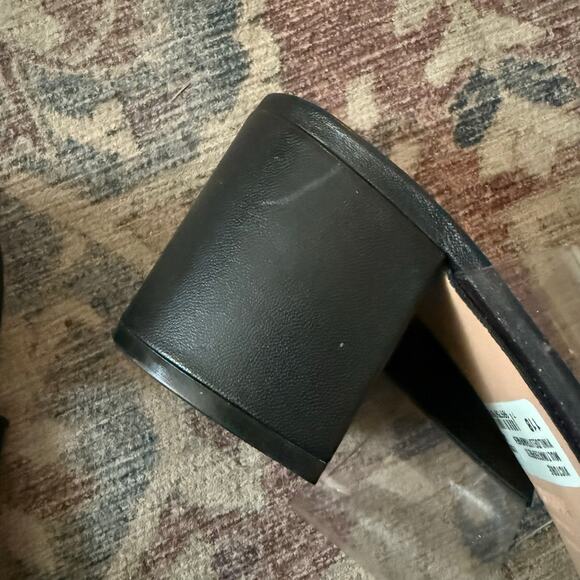 Schutz Victorie Transparent Black PVC Block Heel Sandals Size 11 - Picture 9 of 11